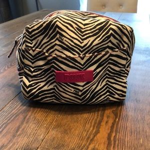 PINK Zebra Makeup Bag